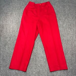 Pendleton Vintage Red 100% Virgin Wool High Waisted Pants Petite 6‎ Made in USA